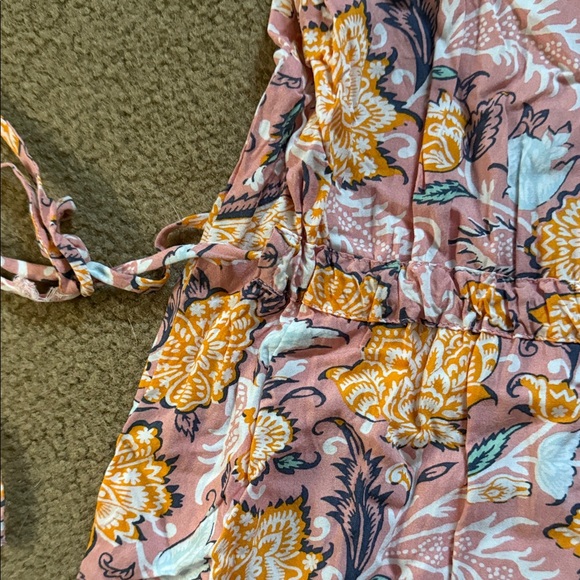 LOFT Floral Midi Dress - Pink and Yellow - Picture 4 of 7